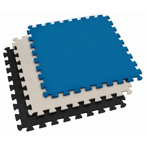 Мат-пазл  Hop-Sport HS-A010PM EVA 1cm 9 частей black-white-blue - фото №4